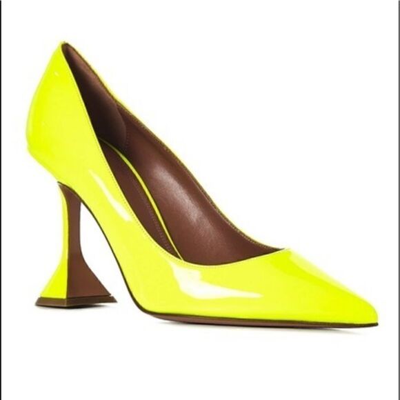 AMINA MUADDI Ami Patent Pointed toe Pumps Neon - Picture 1 of 4